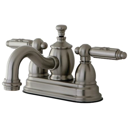 Kingston Brass KS7108GL 4" Centerset Bathroom Faucet, Brushed Nickel KS7108GL
